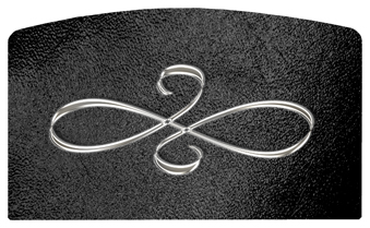 DACRO-601-SL-SH-BK Silver Scroll Shimmer Black